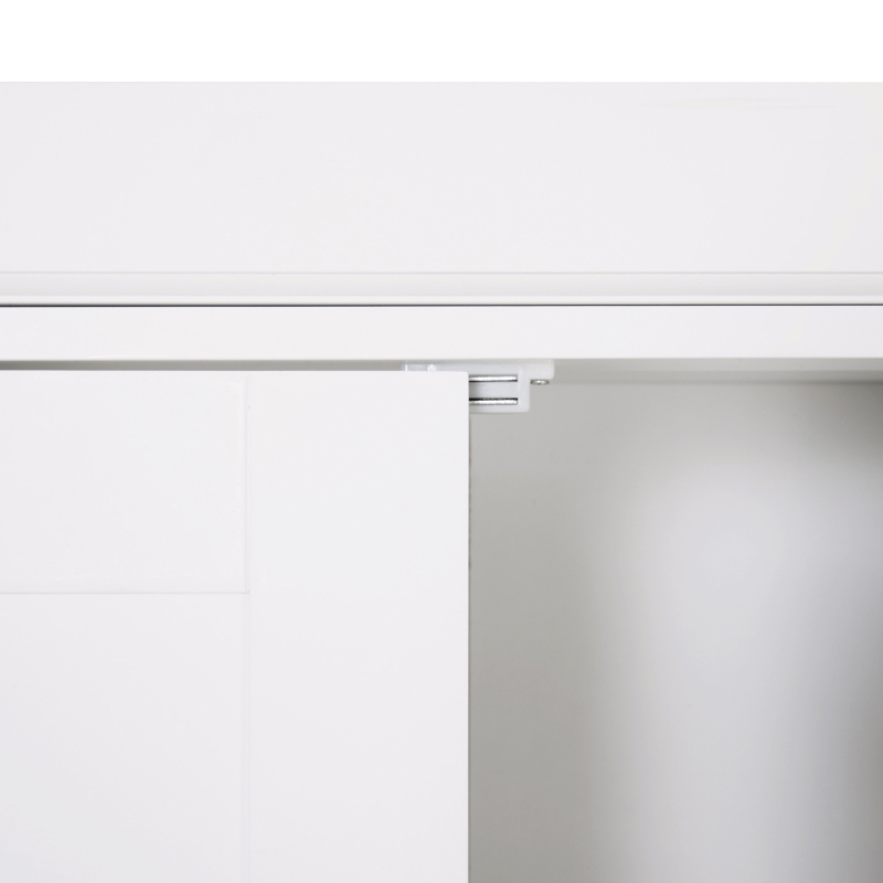 HOMCOM MDF Colonial Freestanding Kitchen Pantry Shelves Cabinet, 76W x 40.5D x 184Hcm-White