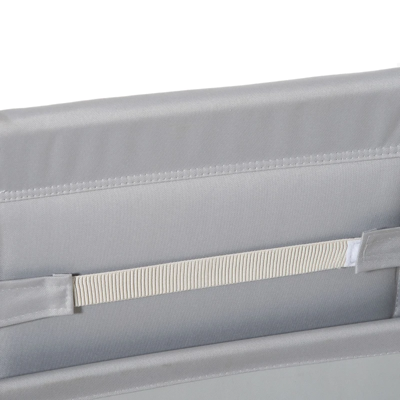 Outsunny Sdraio da Giardino Zero Gravity Pieghevole con Porta Bicchieri e Tettuccio, 89x65x113cm, Grigio Chiaro