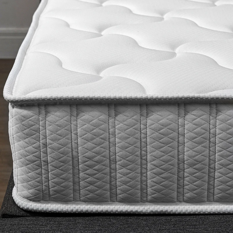 HOMCOM Materasso Matrimoniale 180x190x20 cm in Memory Foam con Molle Insacchettate e Fodera Trapuntata Traspirante