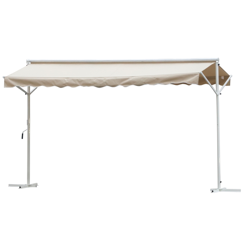 Store double pente acier époxy blanc polyester imperméabilisé anti-UV
