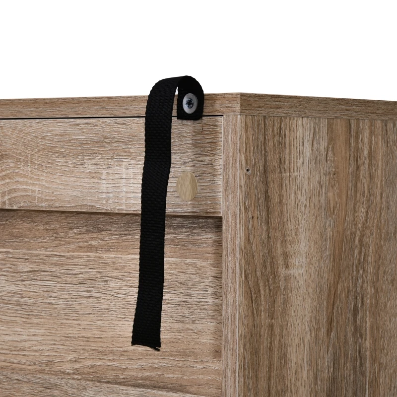 HOMCOM Freestanding Storage Cabinet w/ Wood Legs 5 Compartments Cupboard Home Office Organisation Stylish Bedroom Hallway Furniture 60L x 30W x 121H cm - White