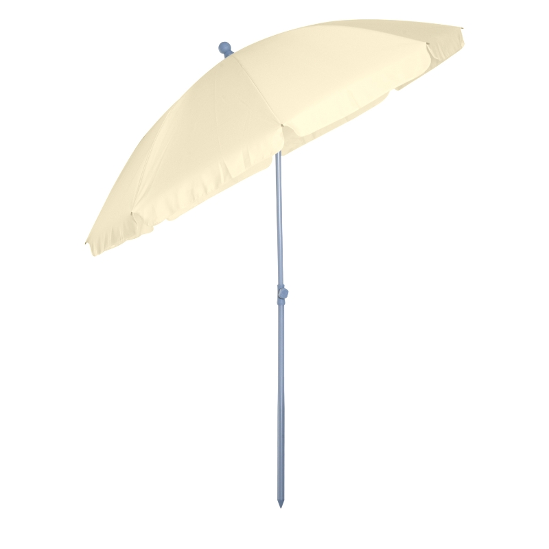 Outsunny 2.2M Tilt Beach Umbrella Sun Parasol Outdoor Shading Garden Shelter Cream White