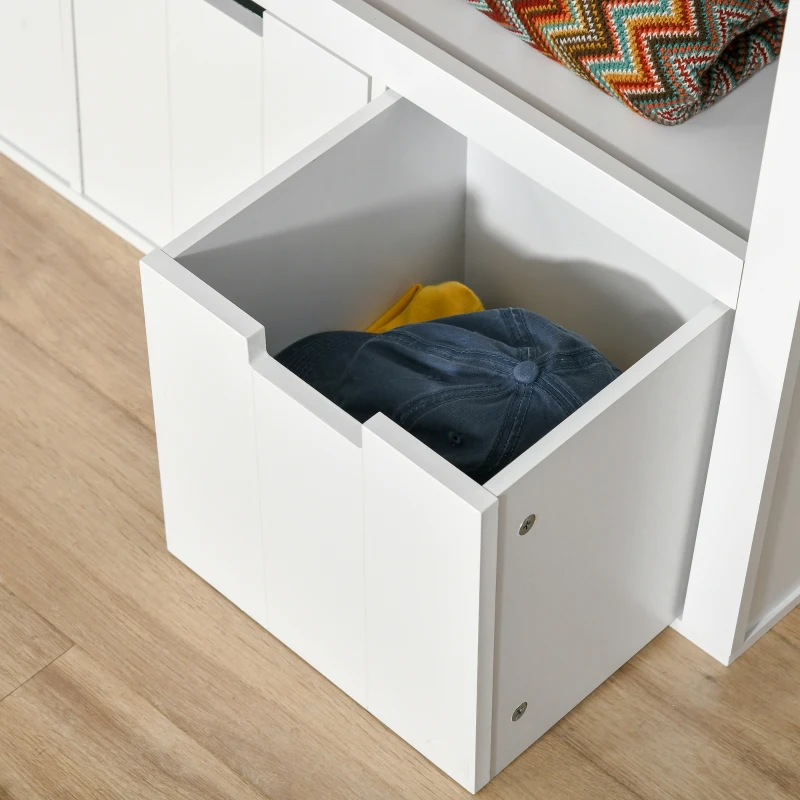 HOMCOM Storage Cabinet Display Rack Shelving Unit Chest with 3 Drawers for Entryway, Bedroom, Living room, Playroom, White