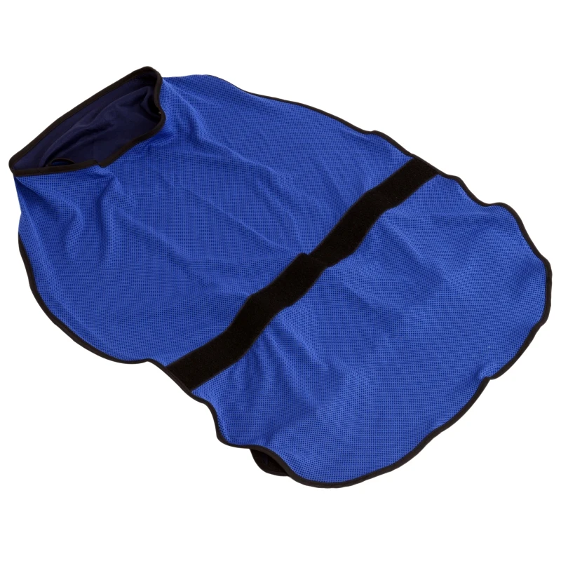 Pawhut Dog Summer Cooling Cool Coat Vest Pet Jacket Cooler Breathable Anti-bacterial Dark Blue , XL , 70cm long
