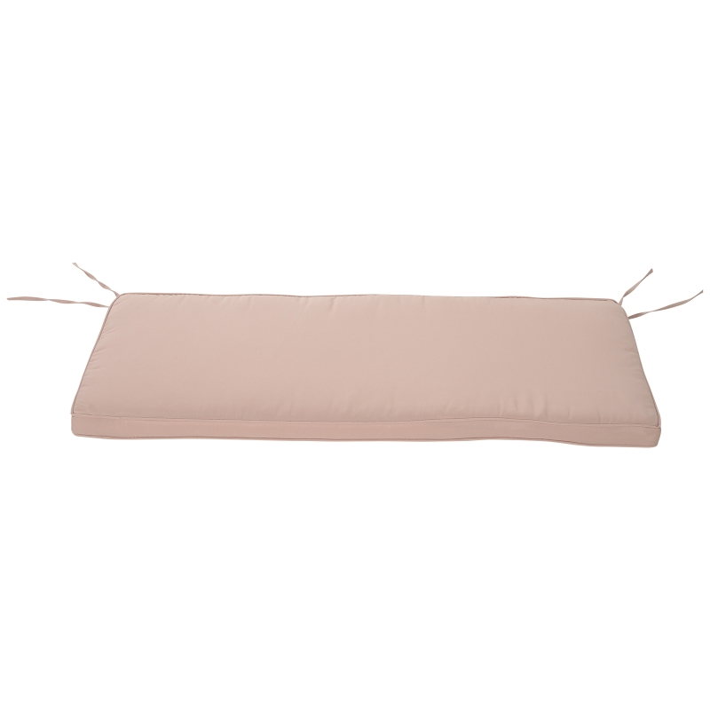 Outsunny 2-Seater Garden Bench Cushion with Ties, Swing Chair Cushion, Replacement Cushion for Outdoor Furniture, 110 x 46 cm, Beige