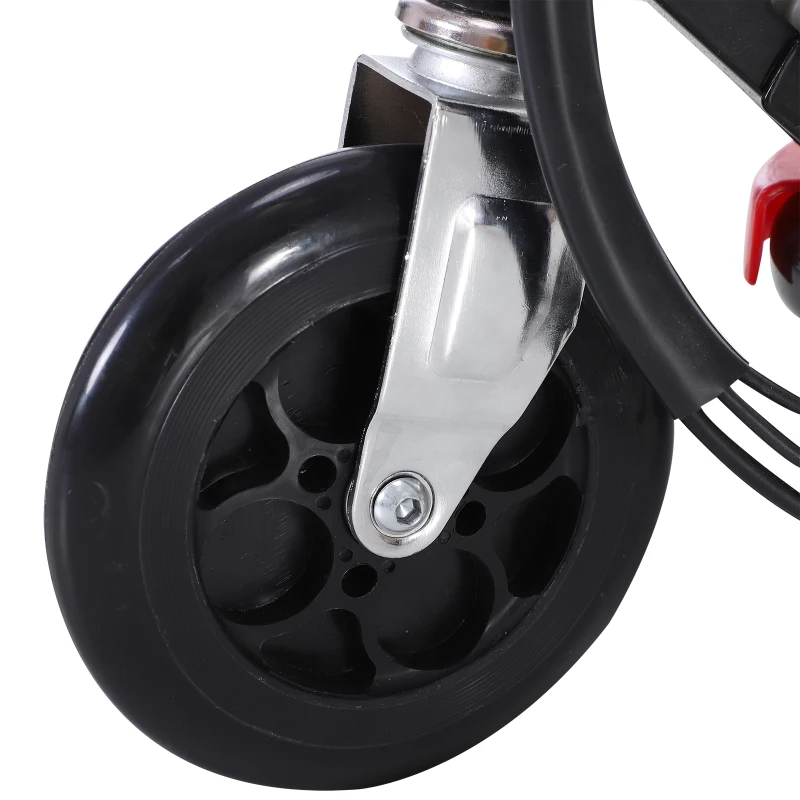 HOMCOM Patinete Eléctrico Plegable para Niños y Adolescentes de +7 Años con Manillar Ajustable en Altura 78x37x89-95 cm Rojo