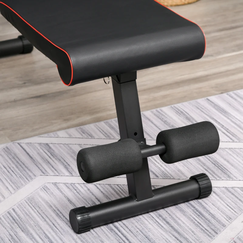 HOMCOM Multifunctional Sit Up Dumbbell Lifting Weight Bench Adjustable Foldable Exercise for Home, Office and Gym, Black(m-9)