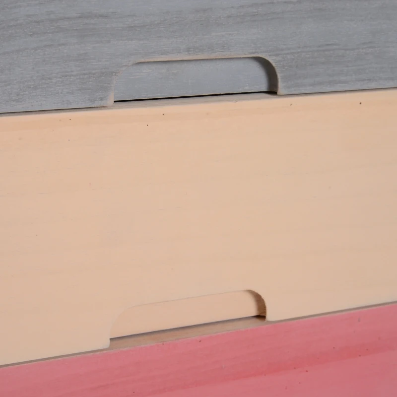 HOMCOM Wooden 3 Chest of Drawers Cabinet Storage Stand Bedside Telephone Table Night Stand Multi-coloured 30D x 51H x 34Wcm