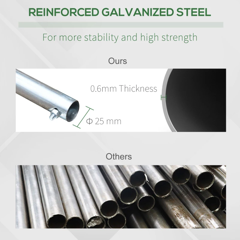 Outsunny Large Walk-In Greenhouse, Plant Gardening Tunnel Hot House with Metal Hinged Door, Galvanised Steel Frame & Mesh Windows (3 x 4M)