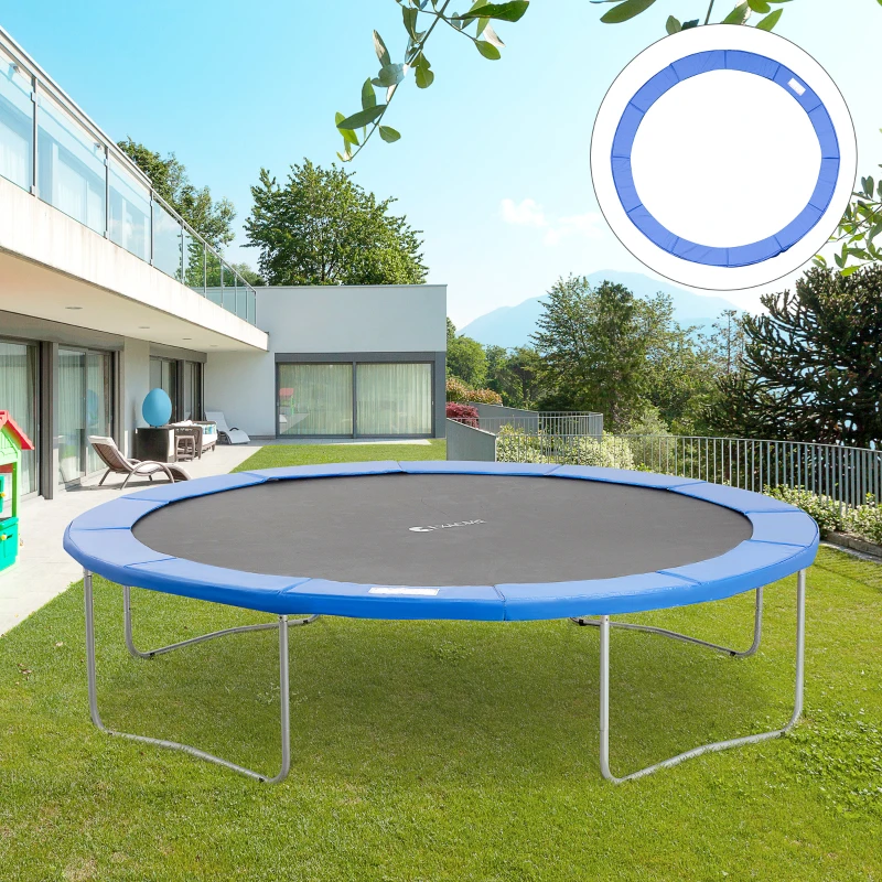 HOMCOM 12ft Trampoline Pad Φ366cm Surround Pad Thick Foam Pads Padding Replacement Spare- Blue