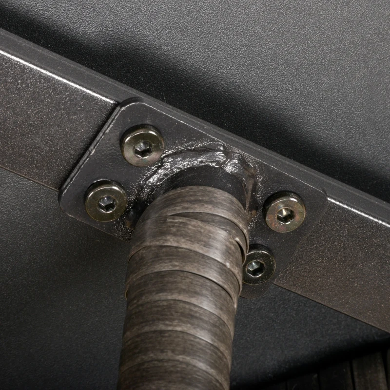 Outsunny Patio Rattan Coffee Table Outdoor All Weather Wicker Side Table Furniture for Garden Balcony Poolside Small Place Grey