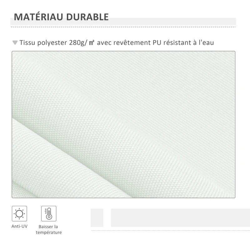 Outsunny 10' x 8' Manual Retractable Sun Shade Patio Awning