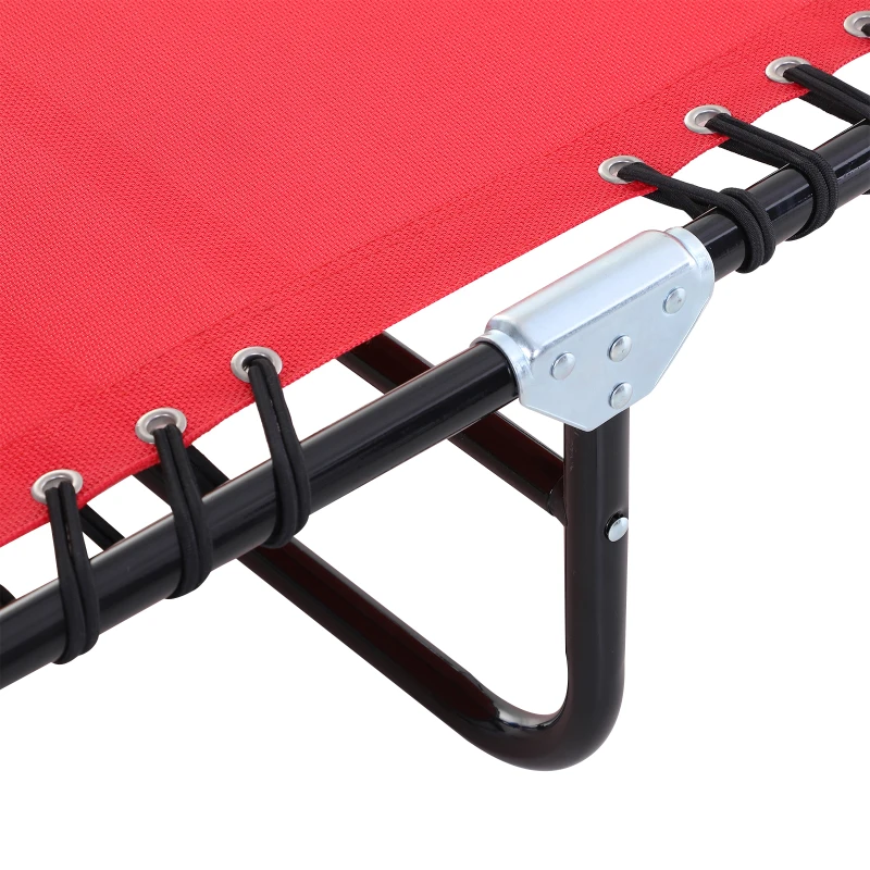 Outsunny 3-Position Reclining Beach Chair Chaise Lounge Folding Chair with Comfort Ergonomic Design,Wine Red