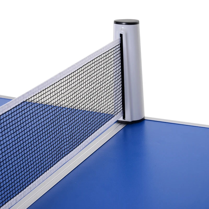 OUTSUNNY Table-Tennis Table W/ Bat, Ball Aluminum Portable Adjust Height 54/62/70