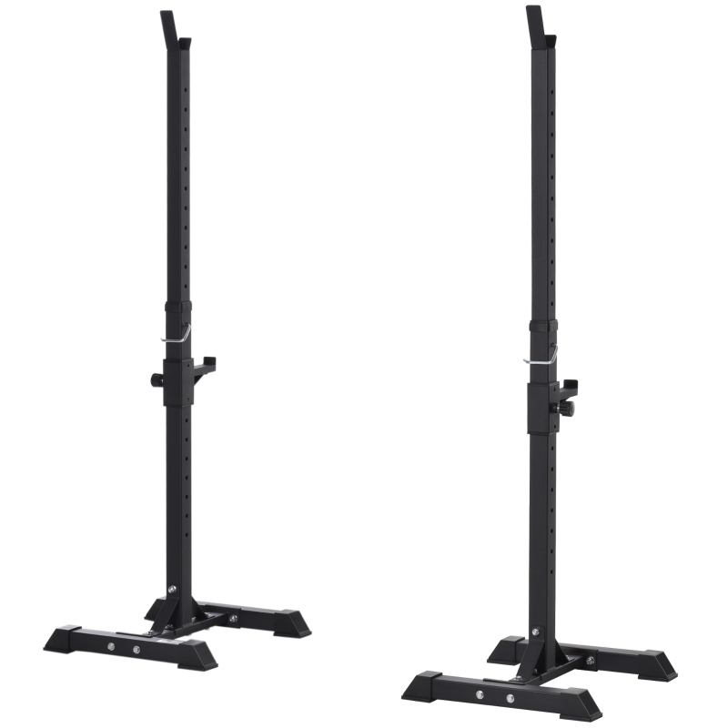 HOMCOM Heavy Duty Weights Bar Barbell Squat Stand Barbell Rack Spotter GYM Fitness Power Rack Holder Bench New