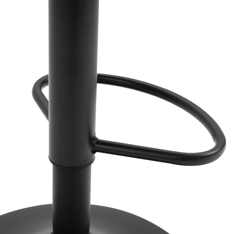 HOMCOM 2 Piece Vintage Barstools Adjustable Height Dining Counter Chair 360° Swivel with/ Footrest for Home Pub, Brown