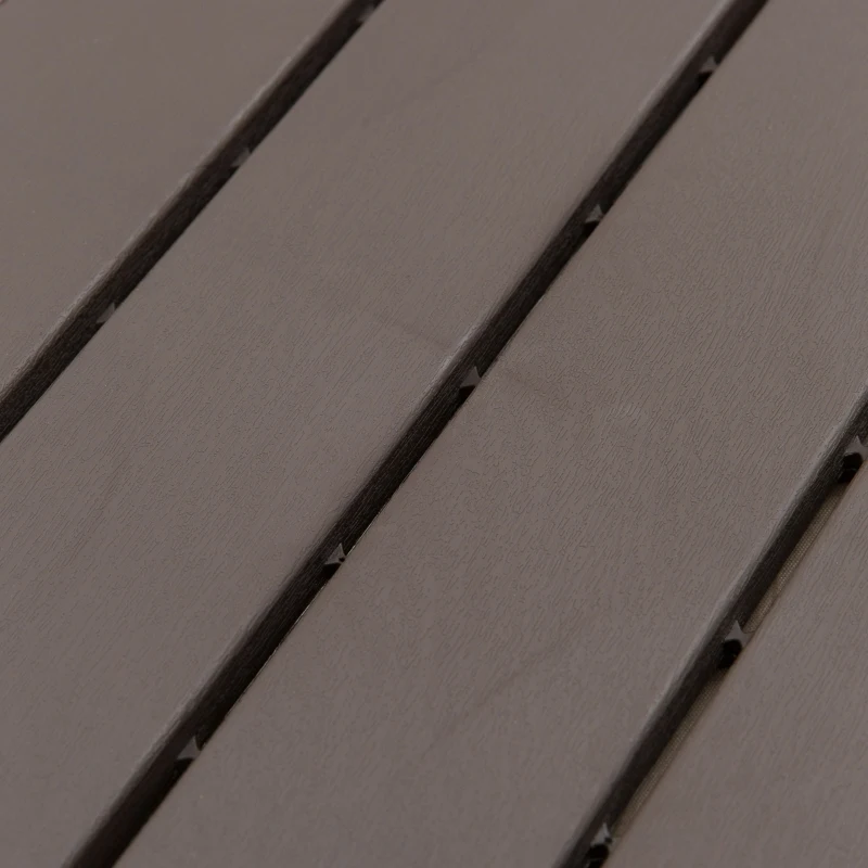 Outsunny 12" x 12" PP Interlocking Composite Deck Tile 9 Pack - Brown