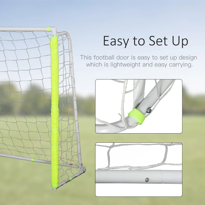 HOMCOM 6.1ft Soccer Goal with All Weather PE Net Kids Youth Teens Adults Practice Sports Soccer Goal