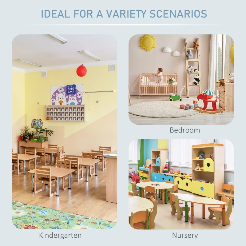 HOMCOM Kids Toy Storage Organizer with Open Shelf 6 Removable Bins for Bedroom Playroom Living Room Nursery Blue