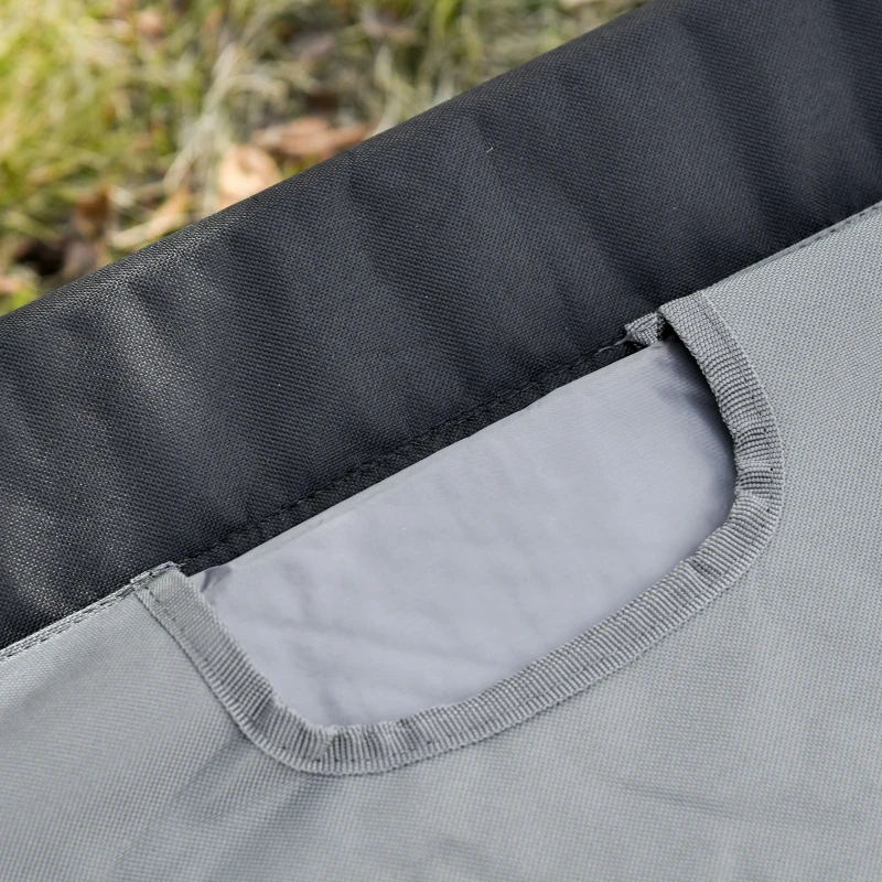 Outsunny Folding Camping Bed Portable Outdoor Single Person Wide Sleeping w/ Air Cushion & Carrying Bag