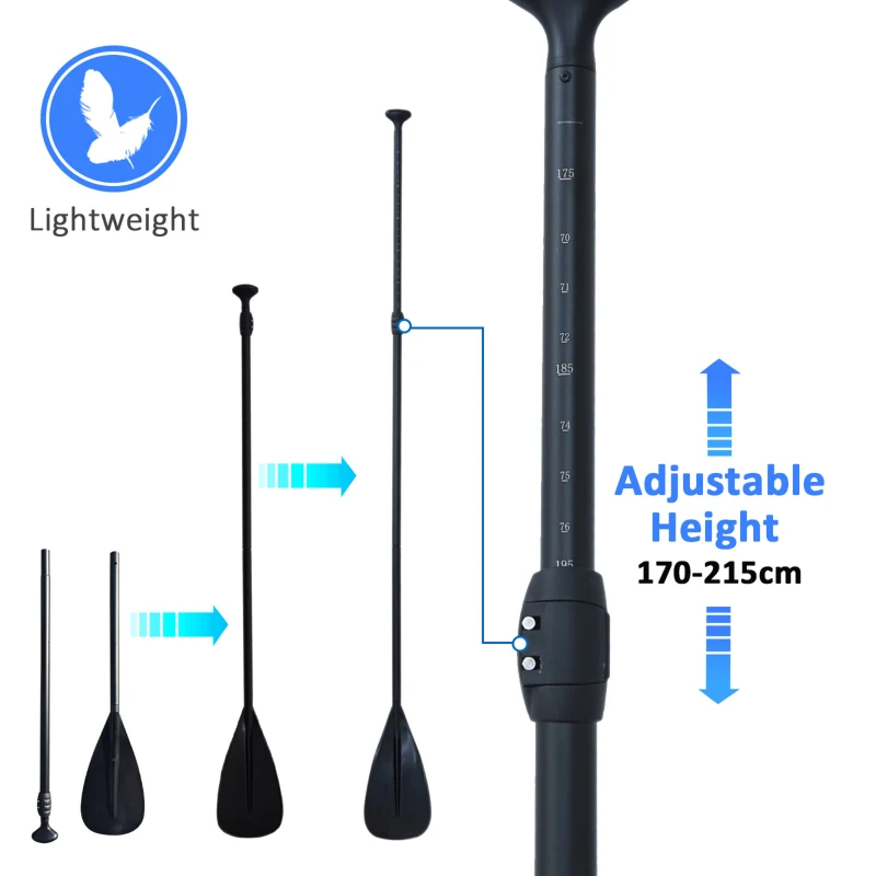 HOMCOM Inflatable Surfboard Paddle Board Foldable Floating Air Pump w/ Repair Kit 305cm