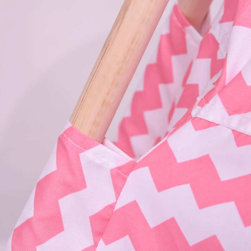 HOMCOM Kids Teepee Play Tent Portable Children Playhouse Toy for Boys and Girls with Mat Pillow Carry Case Indoor Outdoor Games Pink