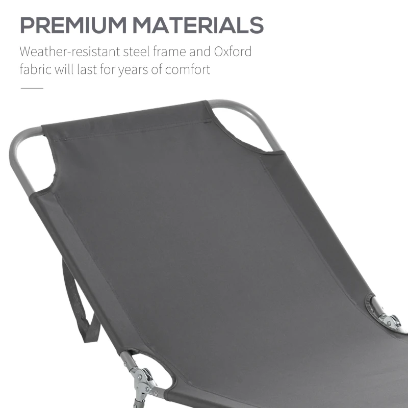 Reclining Beach Chaise Lounge Folding Chair Adjustable Sleeping Bed