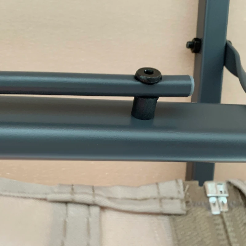 Outsunny Gazebo da Giardino 4x3m in Alluminio e Acciaio con Zanzariera e 4 Tende in Poliestere, Marrone