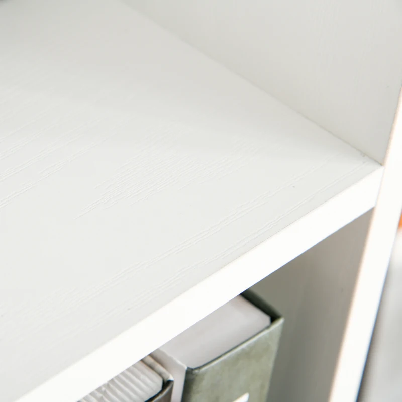 HOMCOM 6-Tier MDF Modern Bookshelf Floor Standing Home Office Storage Furniture Shelving White