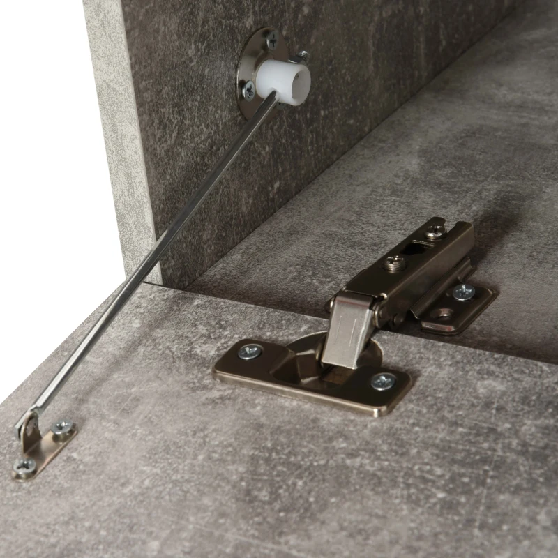 HOMCOM Floating 60'' TV Stand Wall Mounted Media Console Table Cabinet with 4 Storage Shelves Cable Management System Grey