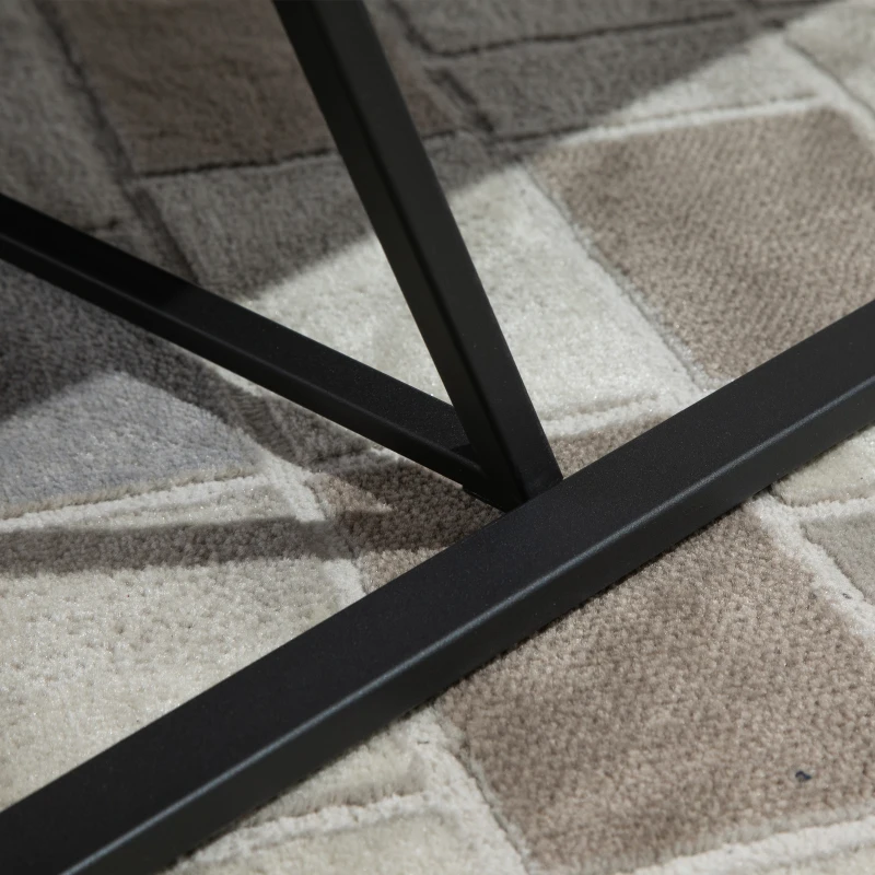 HOMCOM Mid-Century Modern Accent Chair Faux Leather Sofa Button Tufted Armchair with Metal Frame for Living Room, Bedroom, Home Office, Pub