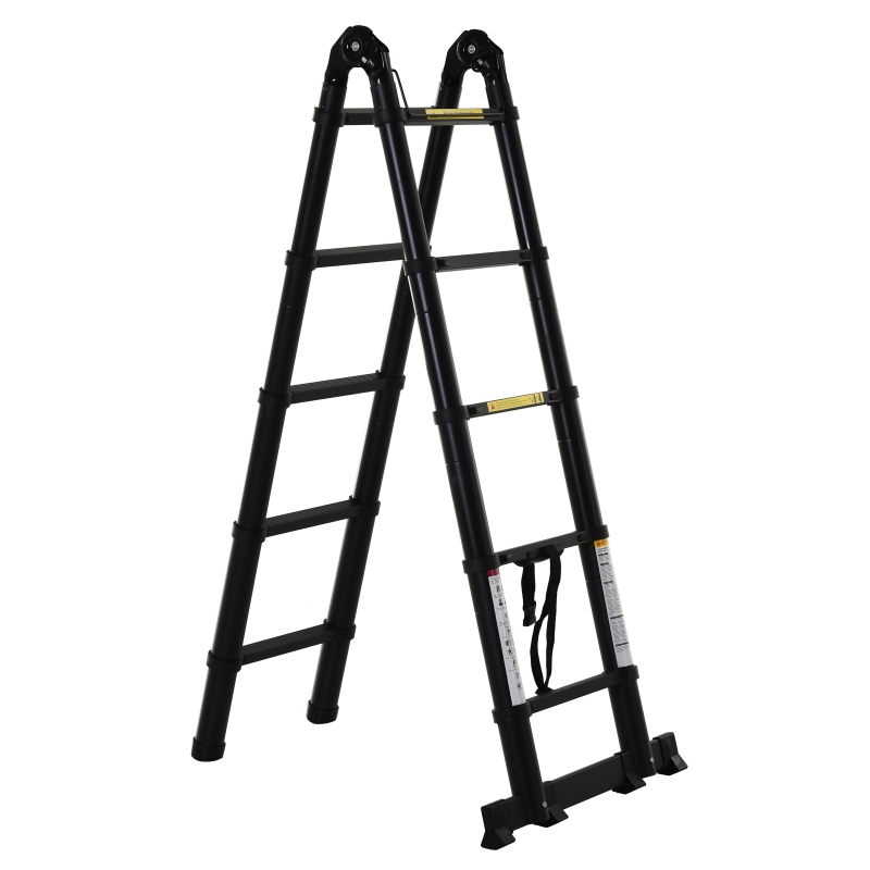 Durhand 3.2m Multifunctional Telescopic Aluminum Ladder, Portable Climbing Frame