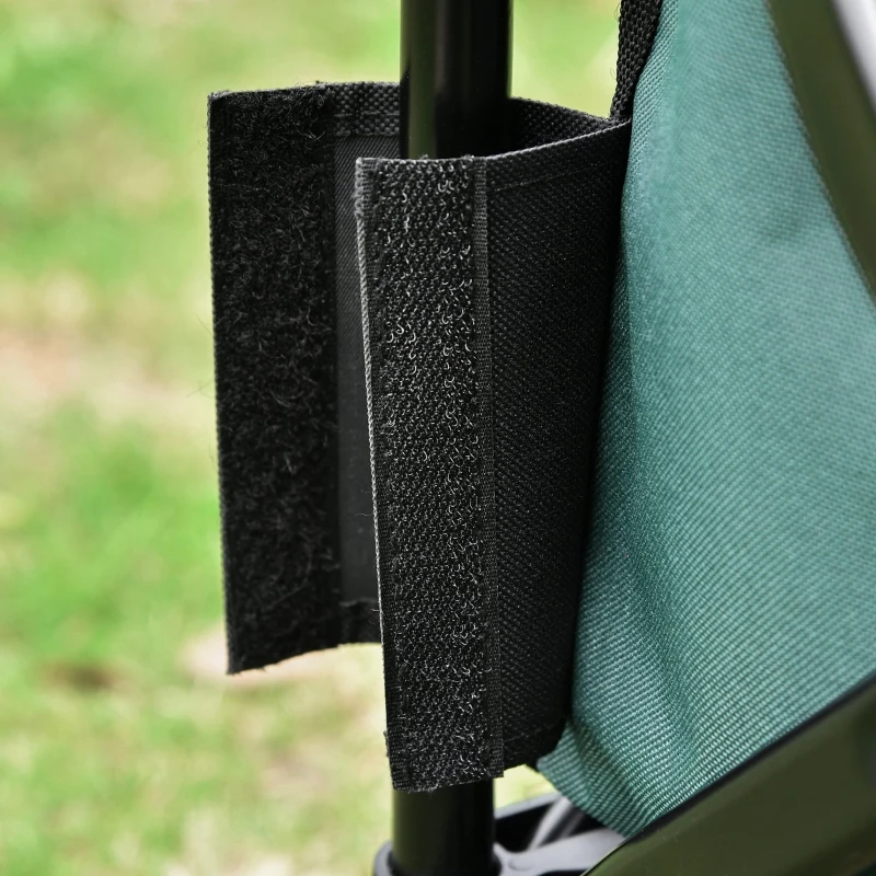 Outsunny Folding Wagon Garten Cart Collapsible Camping Trolley Steel Frame Oxford Fabric