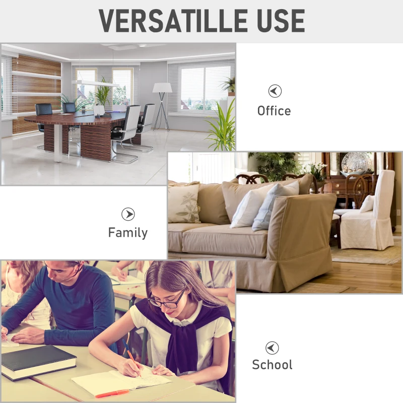 Vinsetto Glass Magnetic Dry Erase Whiteboard, Frameless Board on Wall, w/ Dry Eraser, 4 Markers and Pen Holder 35.5" x 23.5" x 0.18"