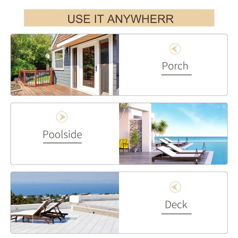 OUTSUNNY Adirondack Rocking Chair with Slatted Design and Oversize Back, Lounger for Porch, Poolside, Garden,Teak