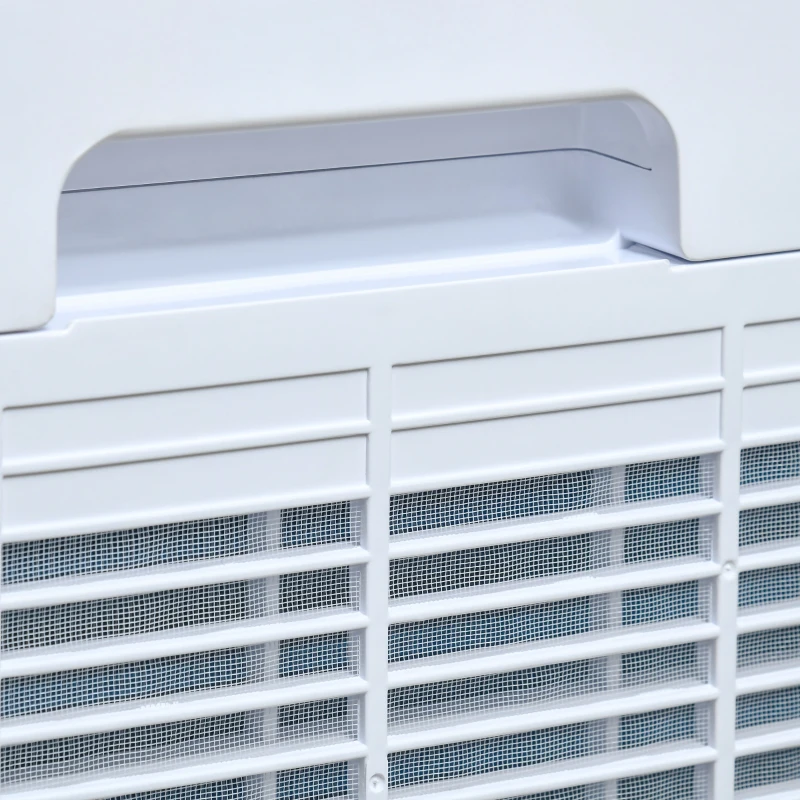 HOMCOM Luftentfeuchter Raumgröße 16-20㎡ 20L/24h elektrisch Raumentfeuchter 4000ml Entfeuchter gegen Feuchtigkeit mit Rollen für Badezimmer Wohnzimmer Schlafzimmer ABS Weiß 33,5 x 23 x 57 cm