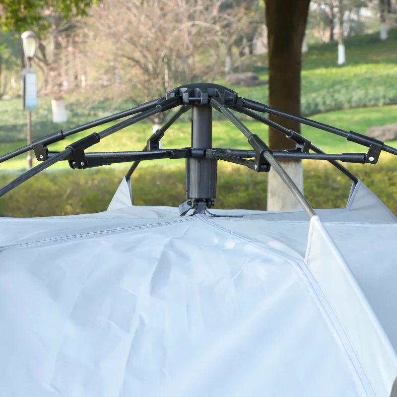 Outsunny Outdoor Camping Tent For 3-4 W/ Build-in Bag, Lighting Hook, Carrying Bag