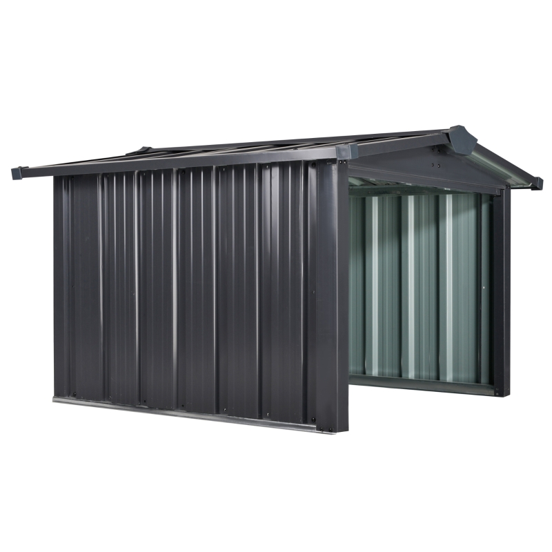 OUTSUNNY Automatic Lawn Mower Shed with Pointed Roof, Outdoor Storage, Steel, 88cm x 87cm