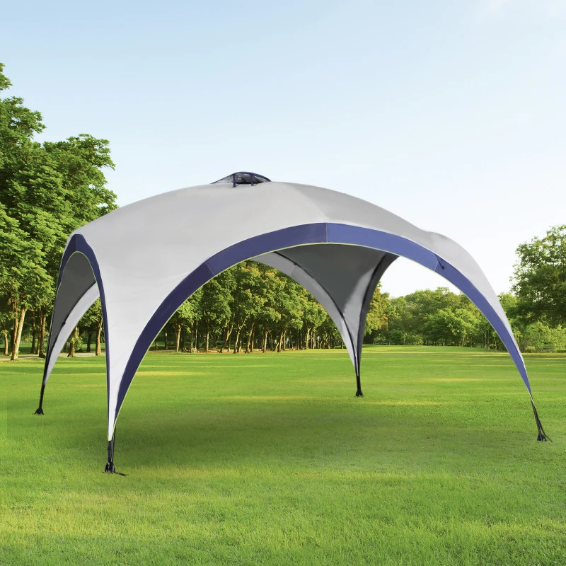 Outsunny 4 x 2.5M Gazebo Outdoor Marquee Tent Garden Sun Shelter Patio Spire Arc Pavilion Camp Sun Shade