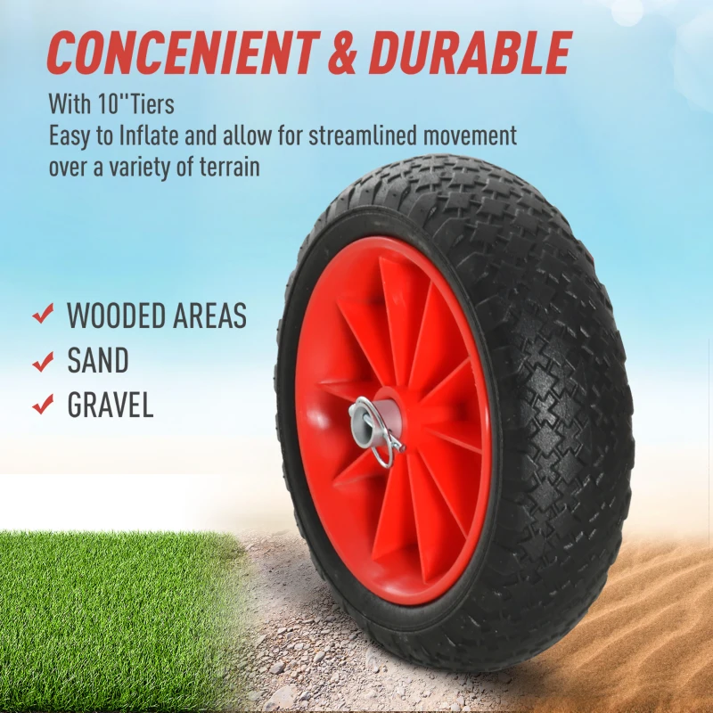 OUTSUNNY Rolling Kayak Cart Canoe Carrier Trolley