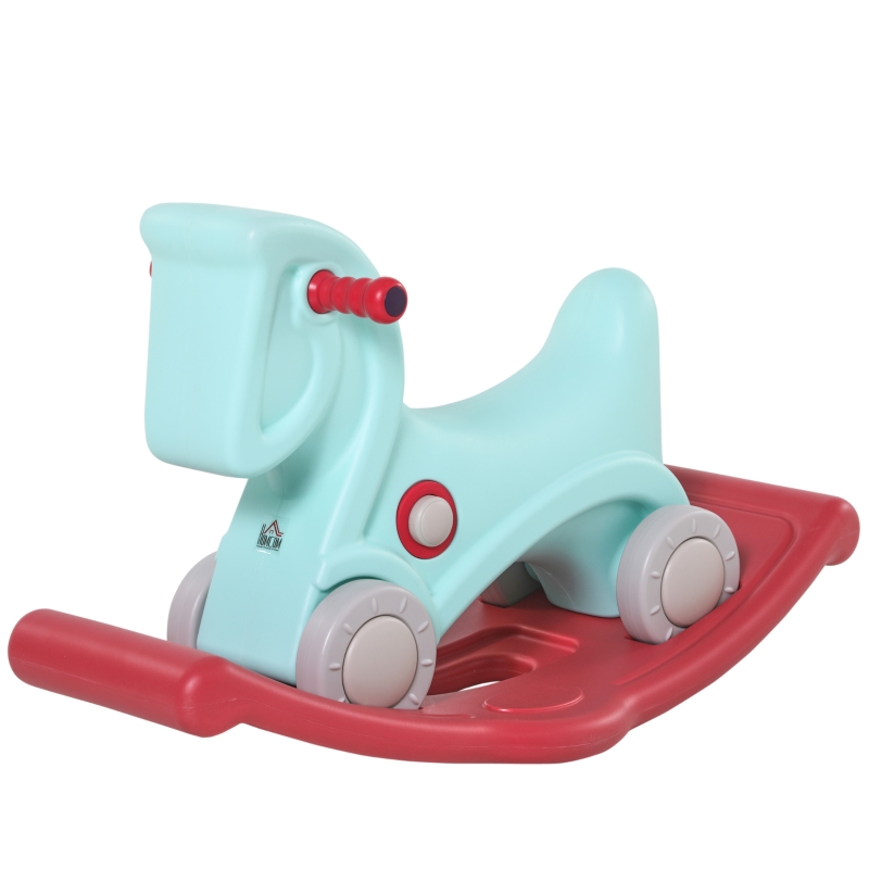 HOMCOM Rocking Horse 2 in 1 Ride on Toys and Sliding Car for Kids Baby Rocker Roller Toddler Playset Indoor Outdoor 1-4 Years Old