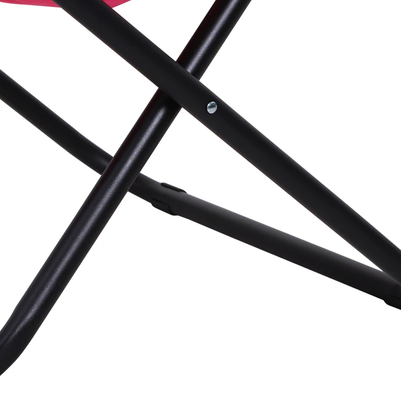 Outsunny Folding Saucer Moon Chair Oversized Padded Seat Round Oxford Portable