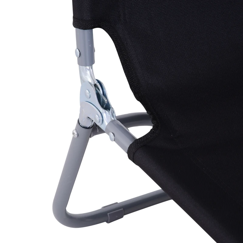 Reclining Beach Chaise Lounge Folding Chair Adjustable Sleeping Bed