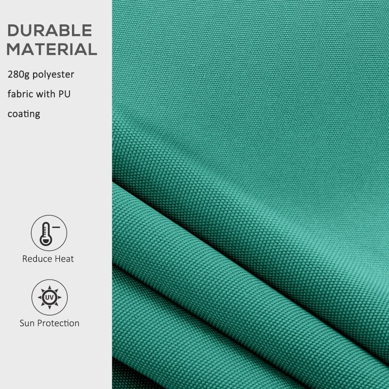 Outsunny 13'X8' Manual Retractable Patio  Awning Window Door Sun Shade - Green