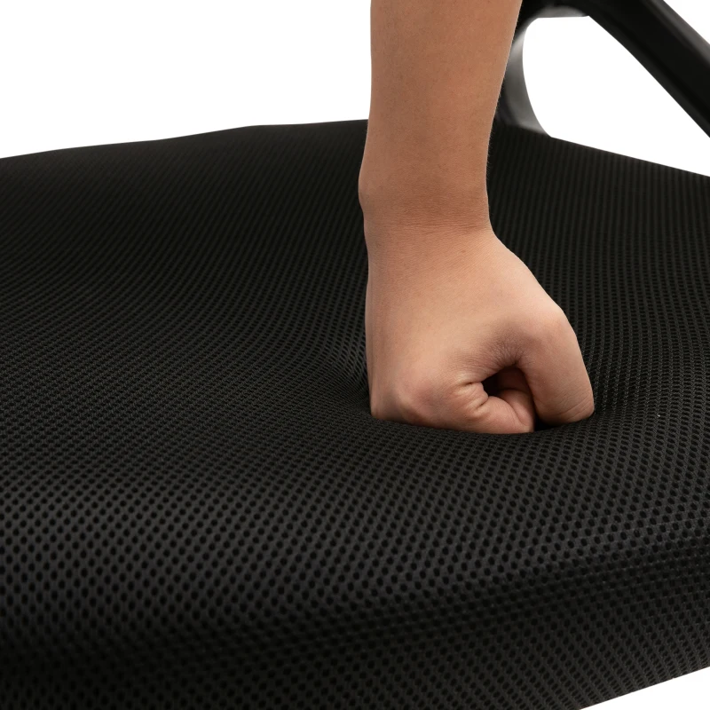 Vinsetto Adjustable Drafting Chair Tall Office Chair Ergonomic Mesh Back with Flip-up Armrest and Footrest, 360° Swivel, Black