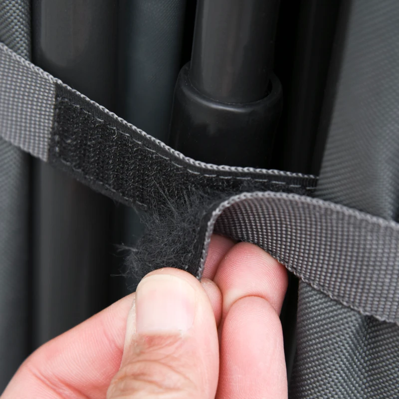 OUTSUNNY Double Folding Camping Cot Sleeping Bed Portable for Adults Heavy Duty with Carry Bag for 2 Person, Grey