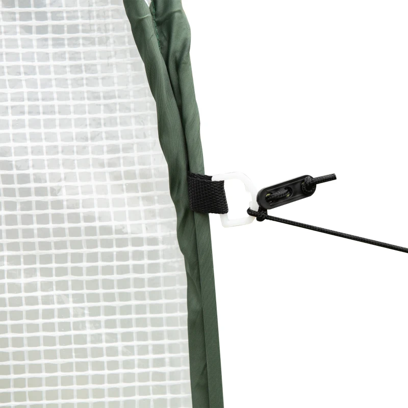 Outsunny 7' x 7' x 7' Pop Up Mini Greenhouse with Side Arc Door & Portable Zipper Bag for Plants Outdoor, PE Cover
