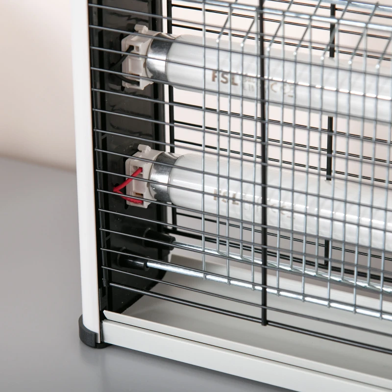 Outsunny Lámpara Anti-mosquitos Lámpara Matamoscas Eléctrica Lámpara Anti-insectos 20W Área 60m² Seguro y Eficaz con Luz UV para Exterior e interior