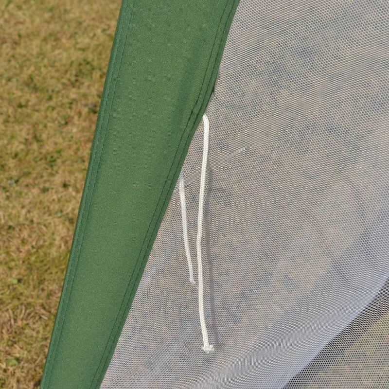Outsunny Carpa Pabellón de Jardín 3x3x2,45m Carpa con Mosquitero Exterior Gazebo de Acero Poliéster al Aire Libre Color Beige