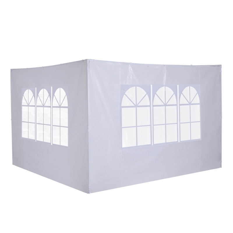 Outsunny 3m Gazebo Replacement Side Panel-White
